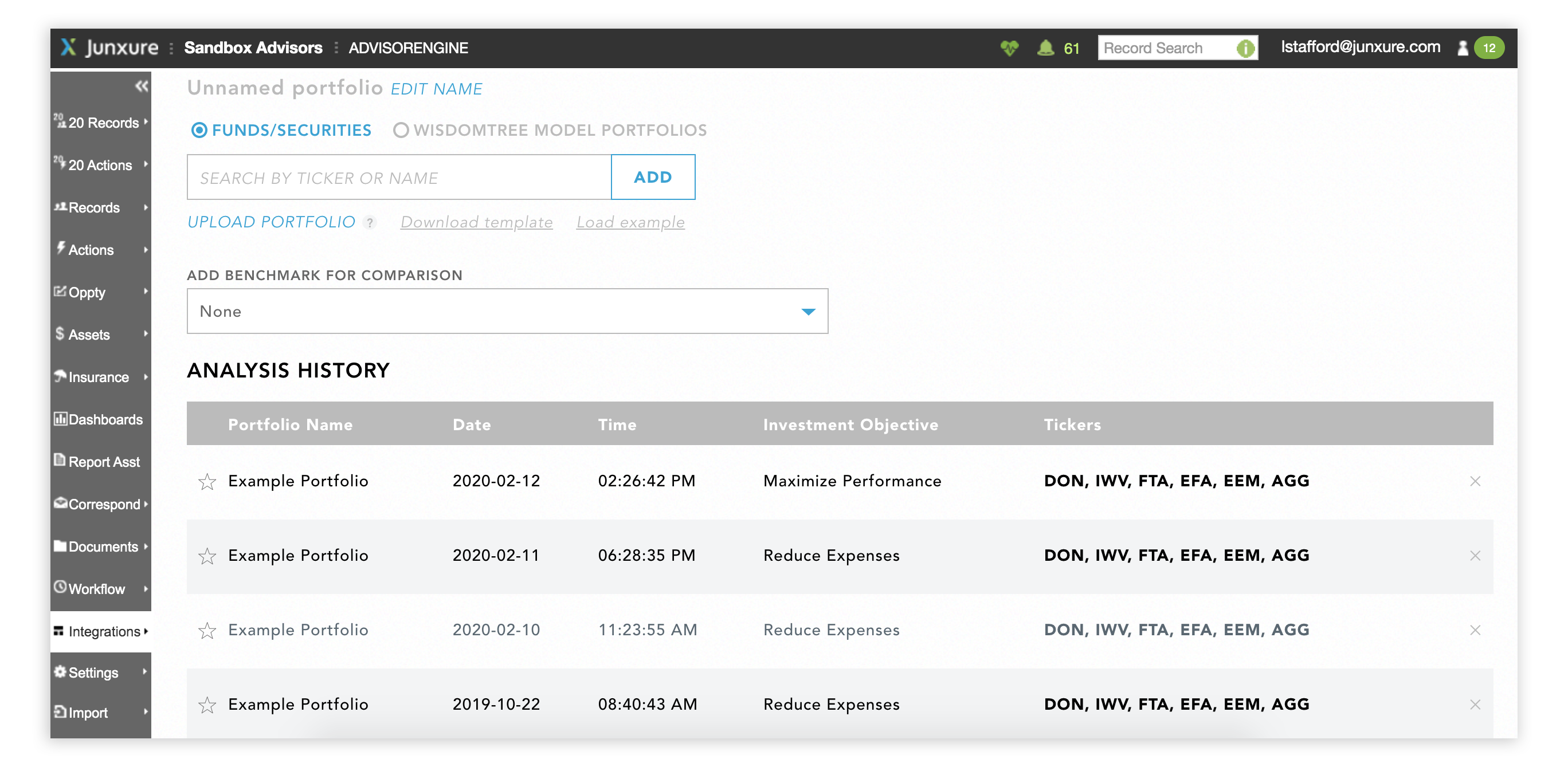 Features Junxure CRM